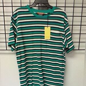 Scotch & Soda Green and White Striped Tee